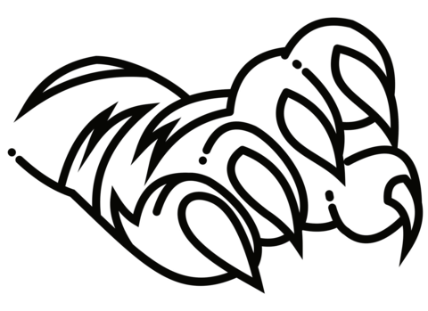 Tiger Claws Coloring Page